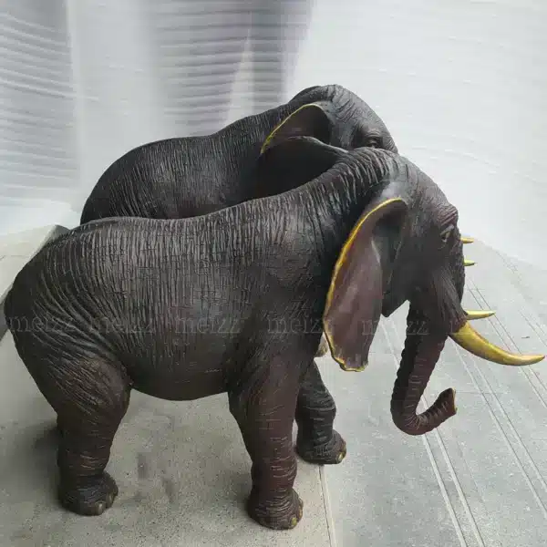 small brass elephant statue