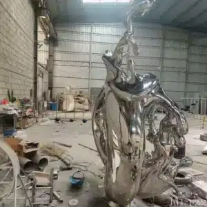 Abstract Metal Wave Sculpture (2) Abstract Metal Wave Sculpture