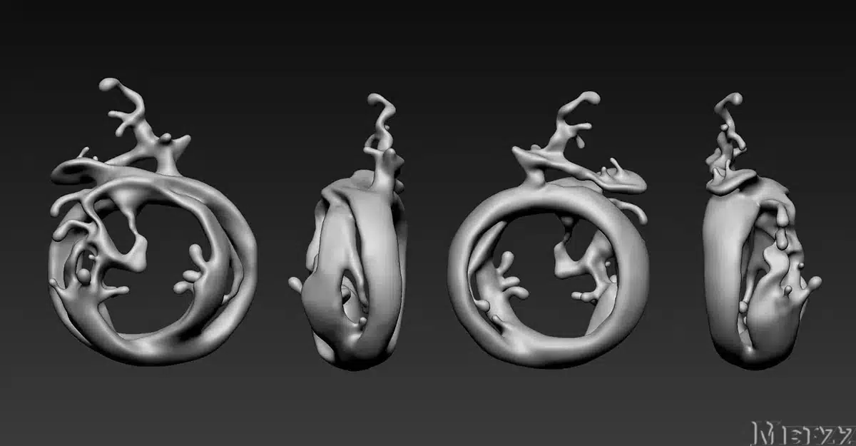 Abstract Metal Wave Sculpture