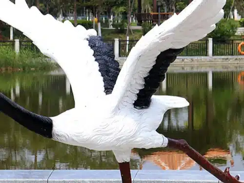 Fiberglass Crane Sculpture