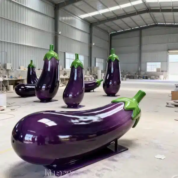 Fiberglass Eggplant Sculpture