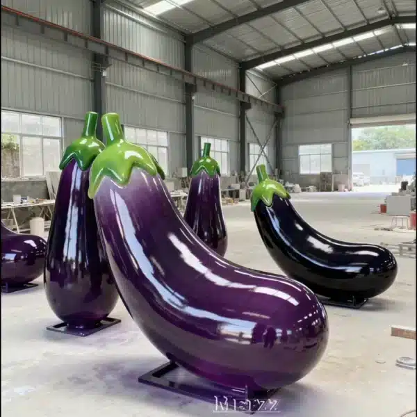 Fiberglass Eggplant Sculpture