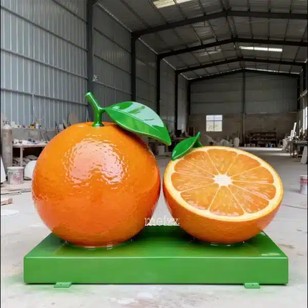 Giant Fiberglass Orange Sculpture