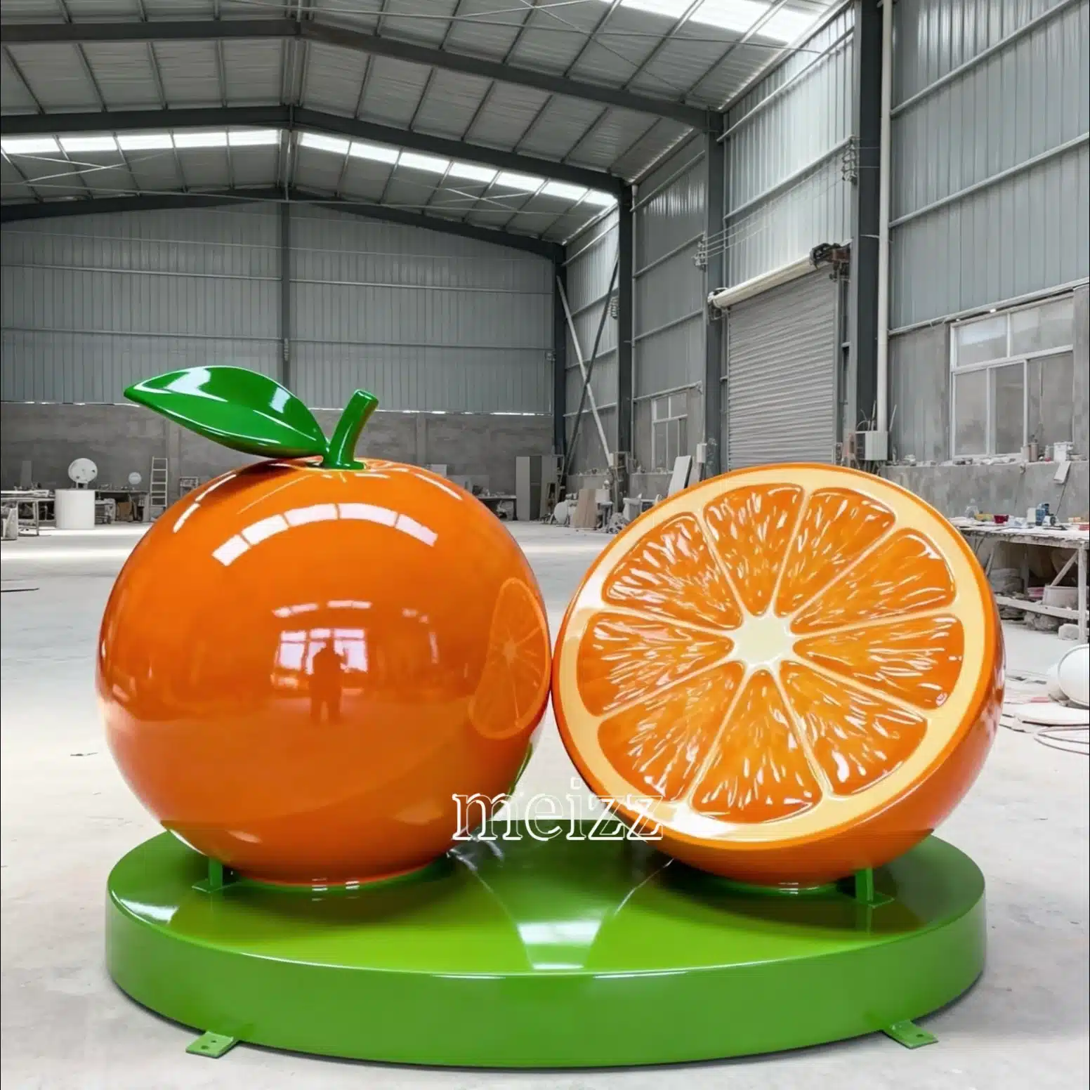 Giant Fiberglass Orange Sculpture
