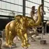 Life Size Outdoor Cast Copper Elephant Garden Sculpture