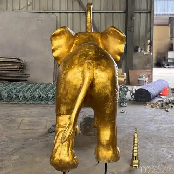 Life Size Outdoor Cast Copper Elephant Garden Sculpture