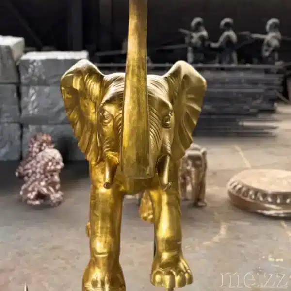 Life Size Outdoor Cast Copper Elephant Garden Sculpture