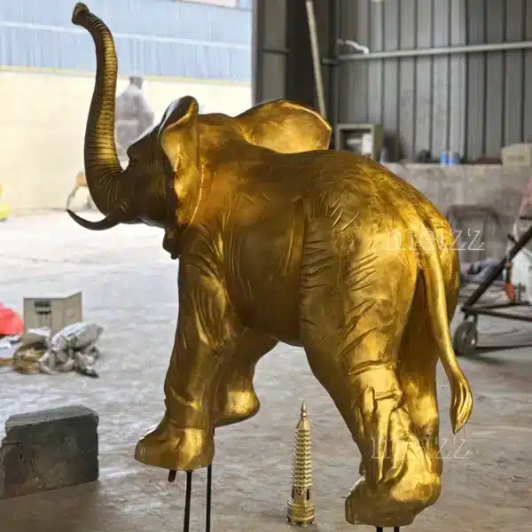 Life Size Outdoor Cast Copper Elephant Garden Sculpture