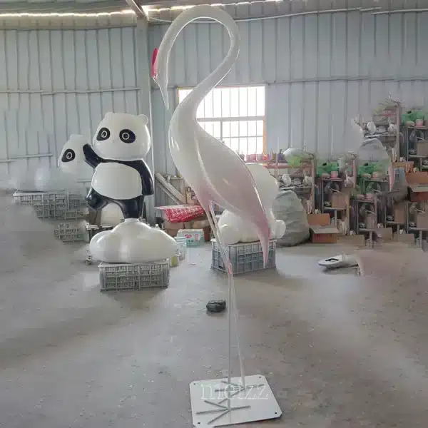 Outdoor Crane Sculpture