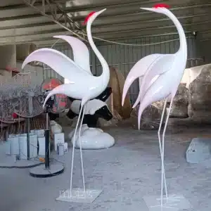 Outdoor Crane Sculpture