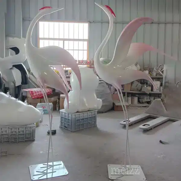 Outdoor Crane Sculpture