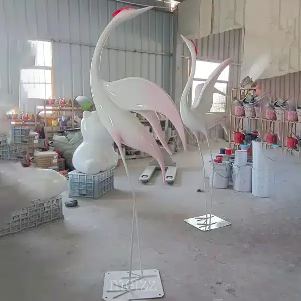 Outdoor Crane Sculpture