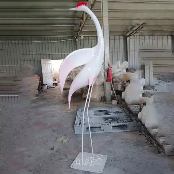 Outdoor Crane Sculpture