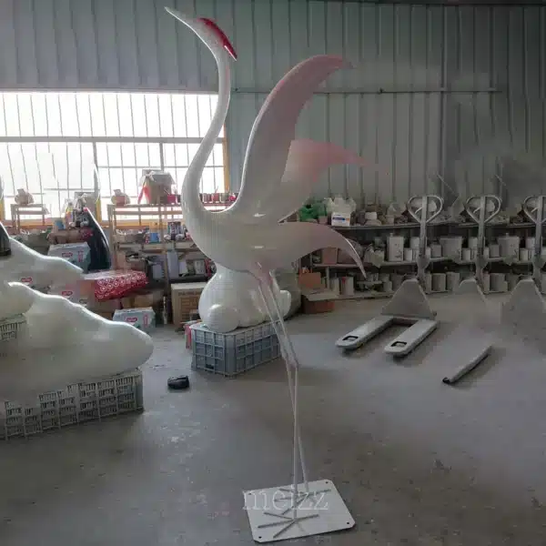 Outdoor Crane Sculpture