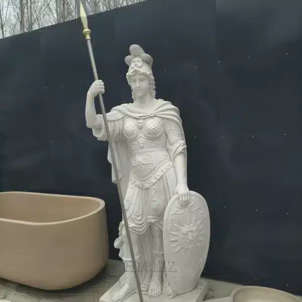 Marble Roman Warrior Statues