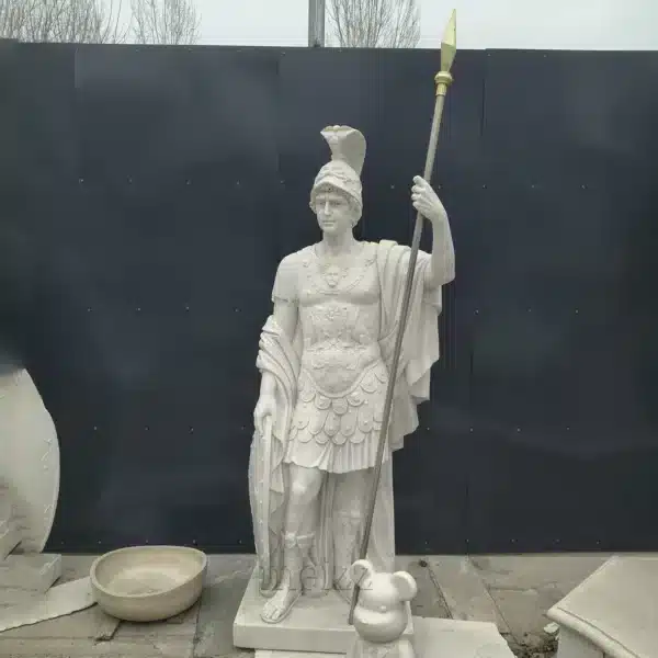 Marble Roman Warrior Statues