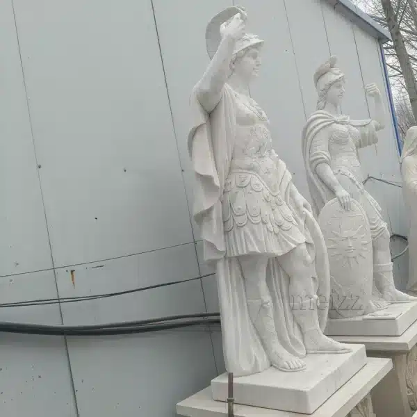 Marble Roman Warrior Statues
