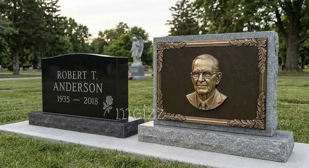 Bronze vs. Granite Headstone
