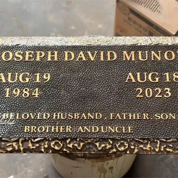 Custom Bronze Grave Marker Plaque