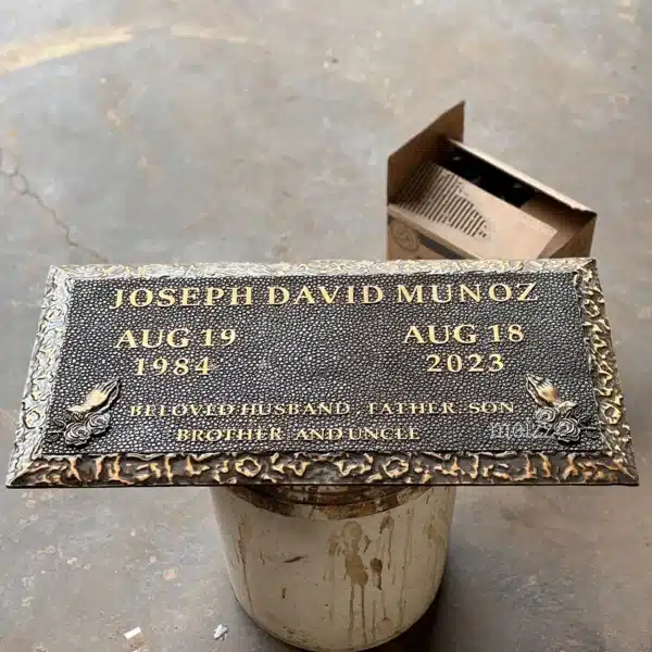 Custom Bronze Grave Marker Plaque