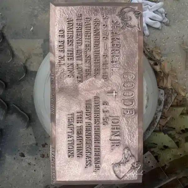 Custom Bronze Headstone Plaque