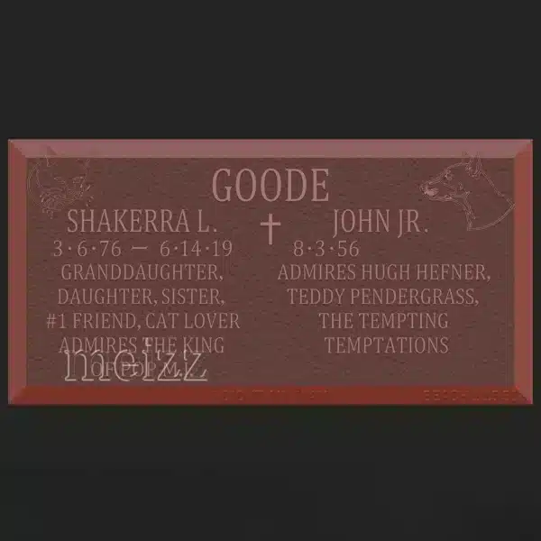 Custom Bronze Headstone Plaque