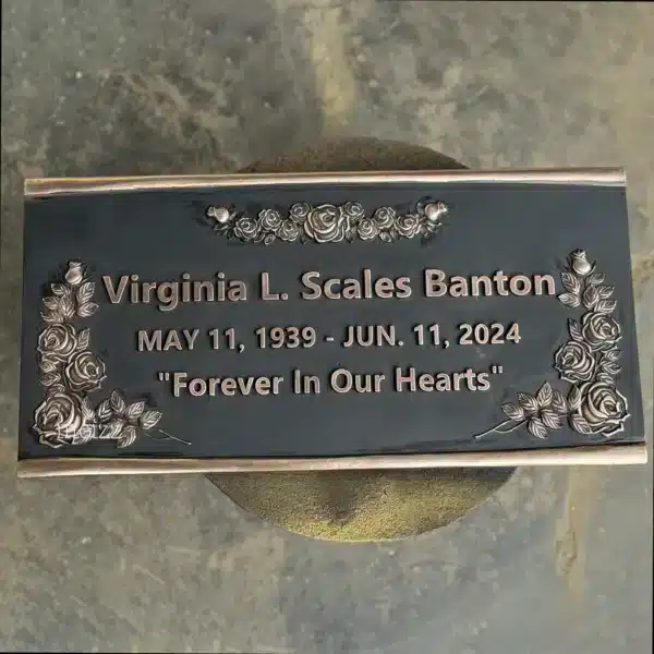 Custom Bronze Memorial Plaque