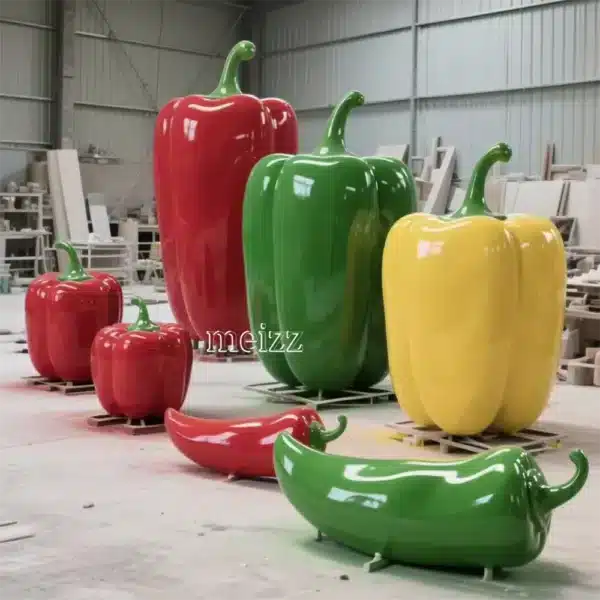 Giant Fiberglass Bell Pepper Sculpture