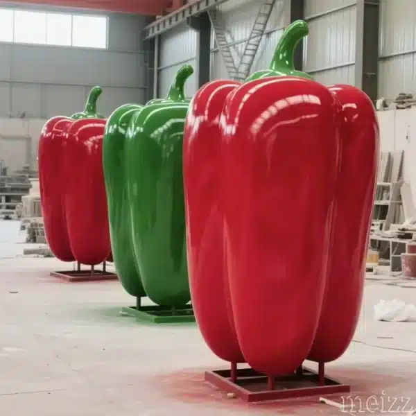 Giant Fiberglass Bell Pepper Sculpture