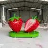 Giant Fiberglass Strawberry Sculpture