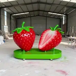 Giant Fiberglass Strawberry Sculpture (1) Giant Fiberglass Strawberry Sculpture