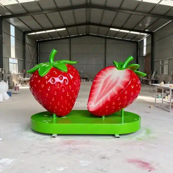 Giant Fiberglass Strawberry Sculpture