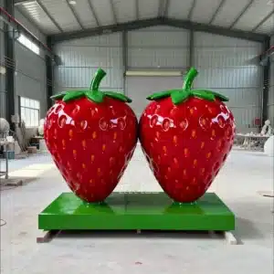 Giant Fiberglass Strawberry Sculpture