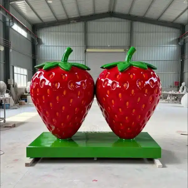 Giant Fiberglass Strawberry Sculpture