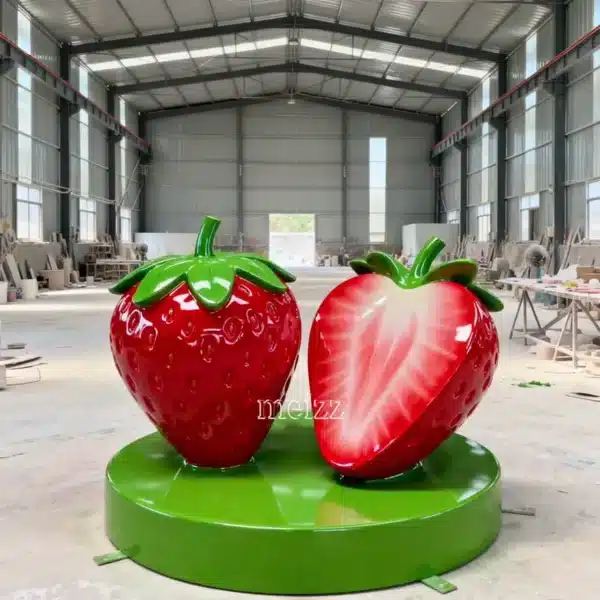 Giant Fiberglass Strawberry Sculpture
