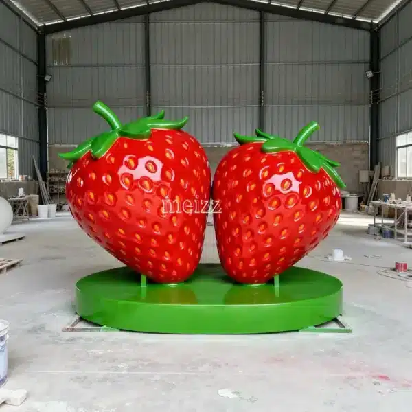 Giant Fiberglass Strawberry Sculpture