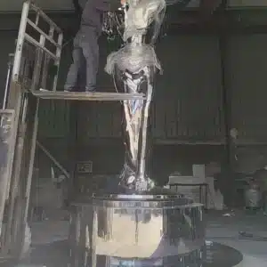 mirror polished stainless steel sculpture