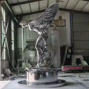mirror polished stainless steel sculpture