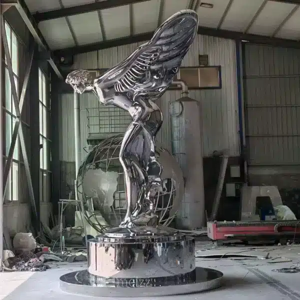 mirror polished stainless steel sculpture