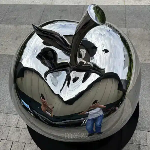 stainless steel apple sculpture stainless steel apple sculpture