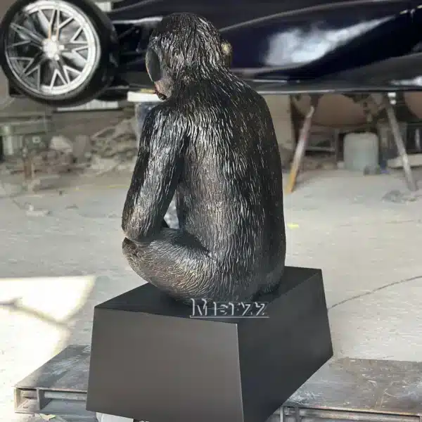 Custom Sitting Gorilla Smoking Cigar Sculpture