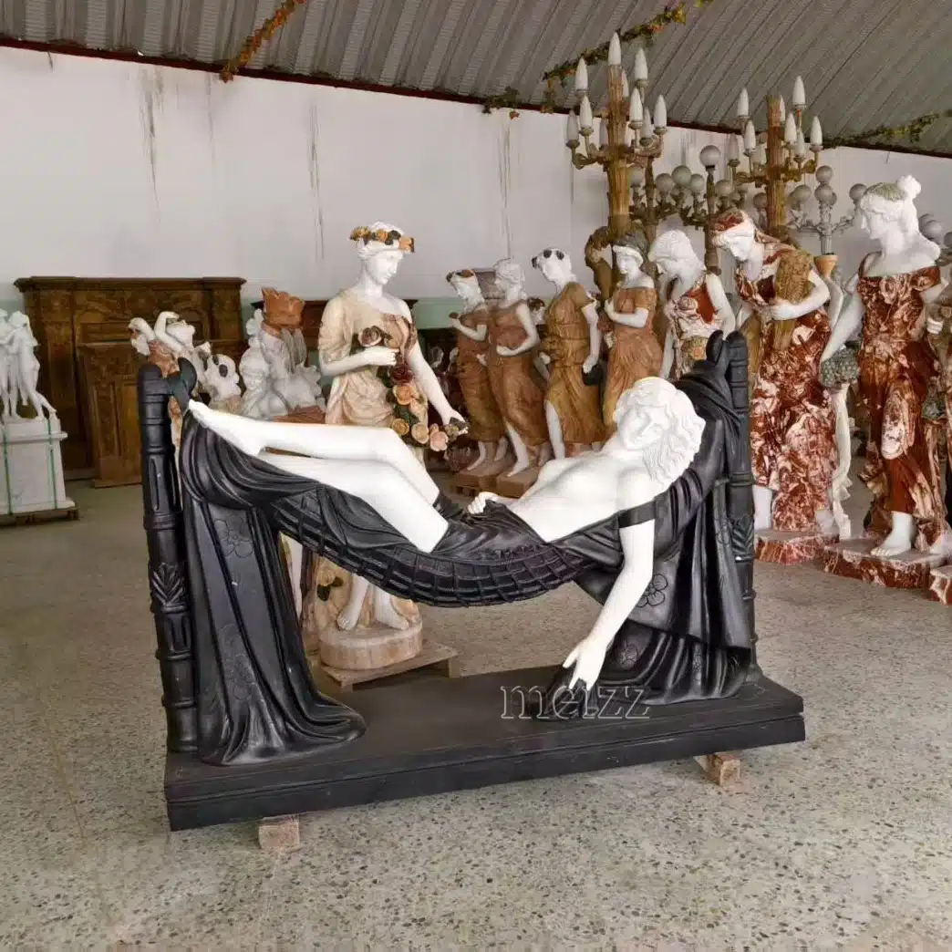 Reclining Lady Marble Statue