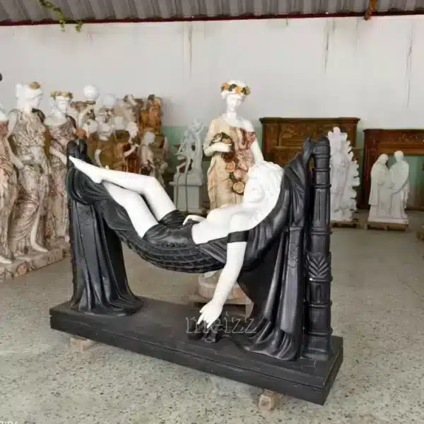 Reclining Lady Marble Statue