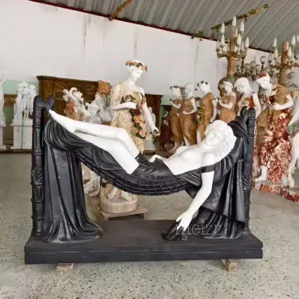 Reclining Lady Marble Statue