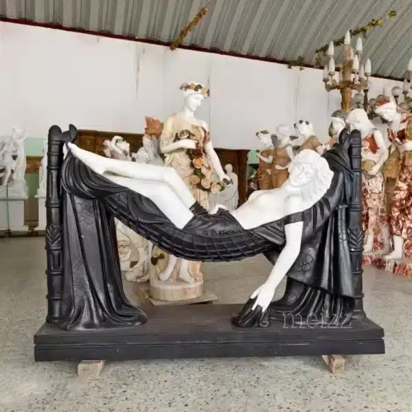 Reclining Lady Marble Statue