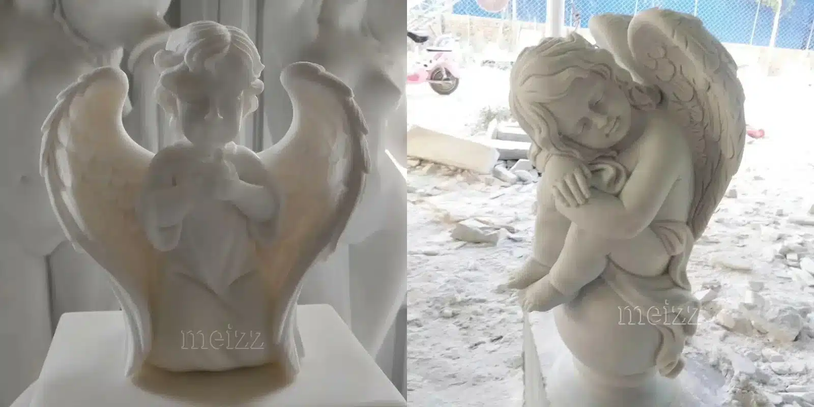 Sitting Cherub Garden Statue