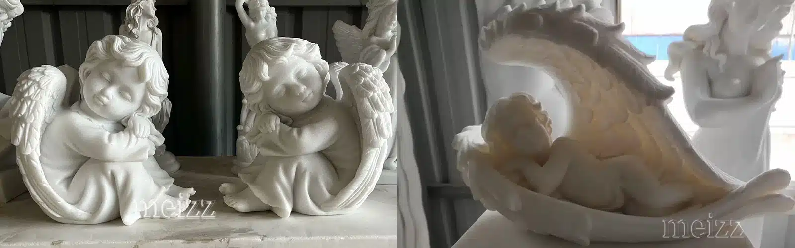 Sitting Cherub Garden Statue