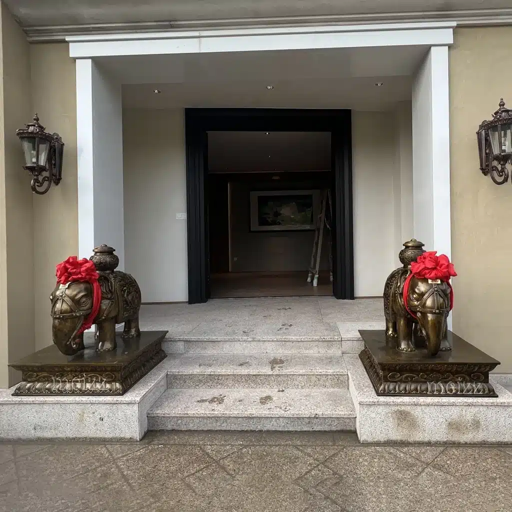 Elephant statues in pair