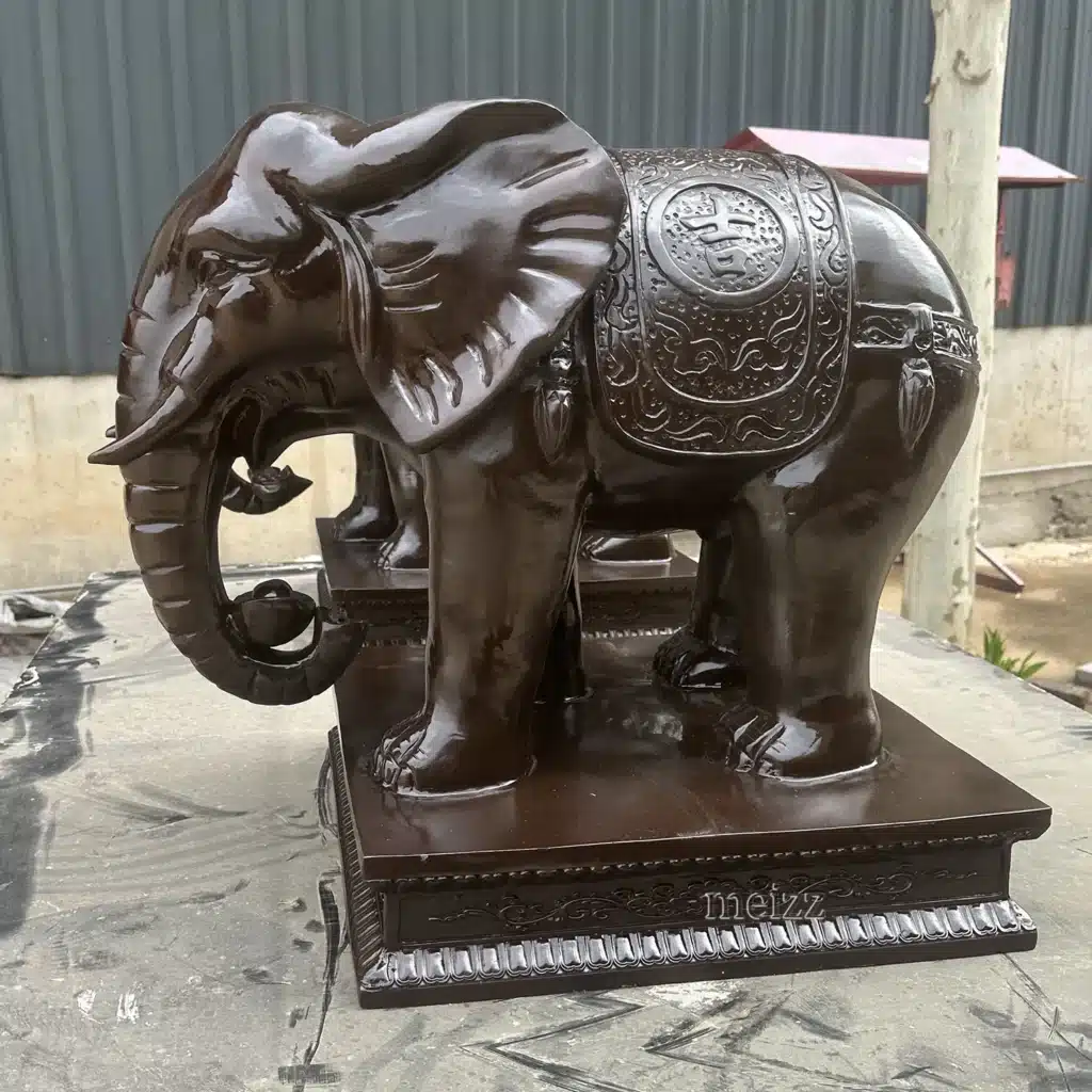 Bronze Elephant statues in pair