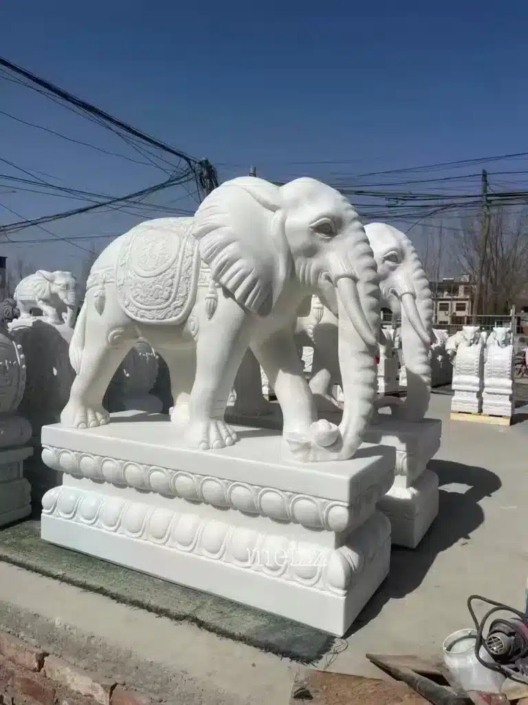 Marble Elephant Statues